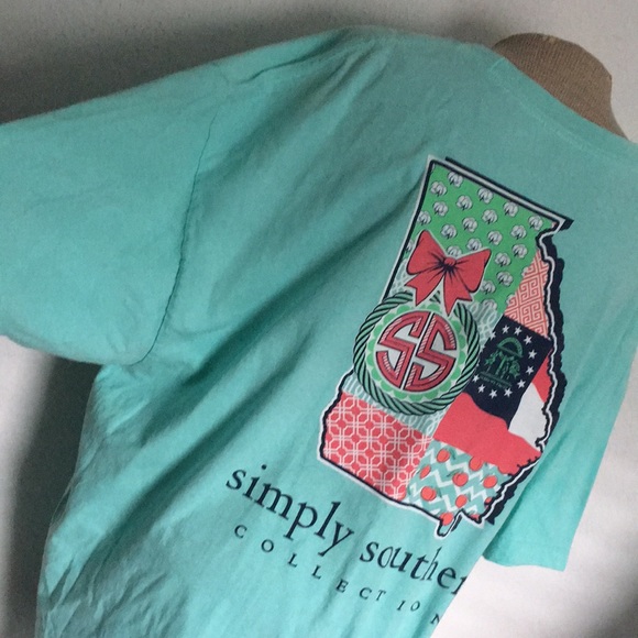 Simply Southern 100% cotton Georgia state T-shirt Sz 1X - Picture 4 of 4